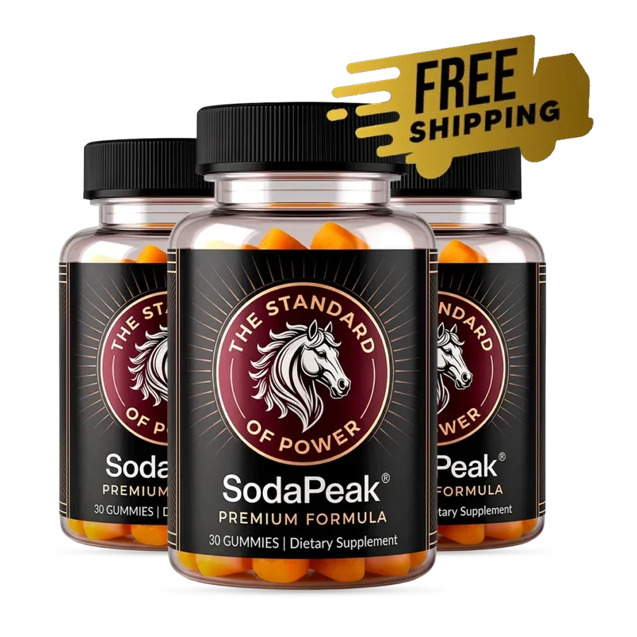SodaPeak men's vitality formula, three bottles
