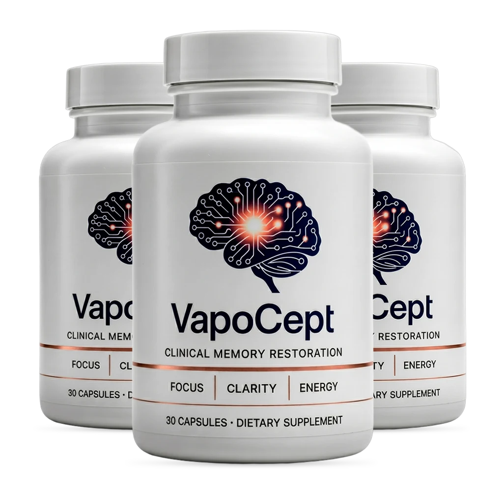 VapoCept cognitive support formula, three bottles